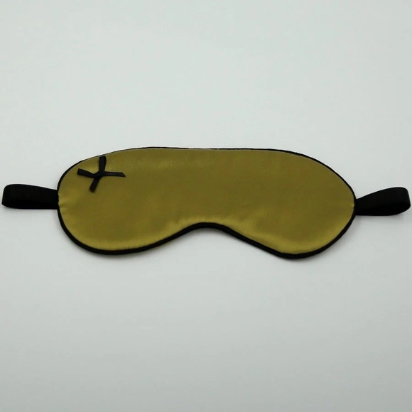 Handmade 100% silk sleep mask Mustard - Picture 1 of 3